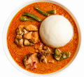 Emo Tuo with Peanut Butter Soup (Meat & Fish)