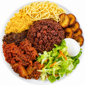 Waakye ( Egg, Fish, Meat & Plantain )